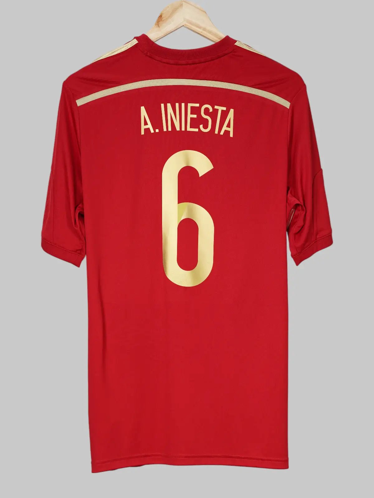 Spain Home Shirt 2014/15 A.Iniesta 6 (L)