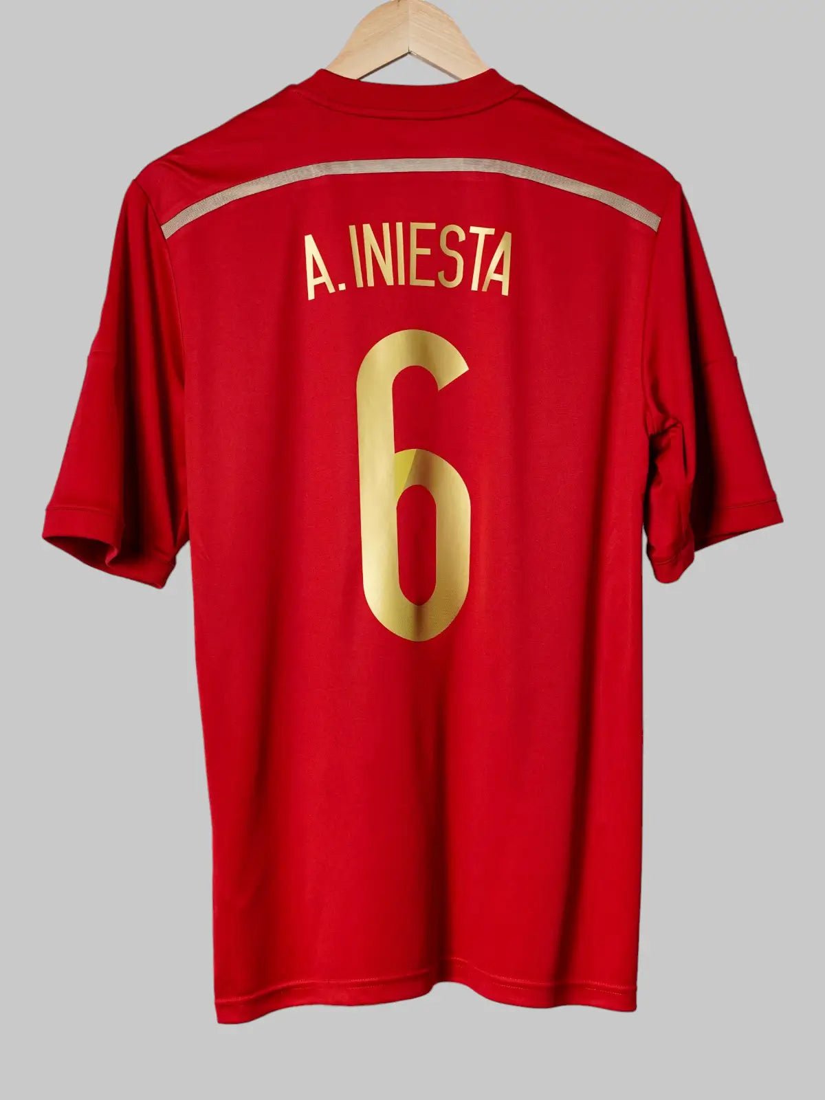 Spain Home Shirt 2014/15 A.Iniesta 6 (M)