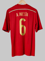 Spain Home Shirt 2014/15 A.Iniesta 6 (M)