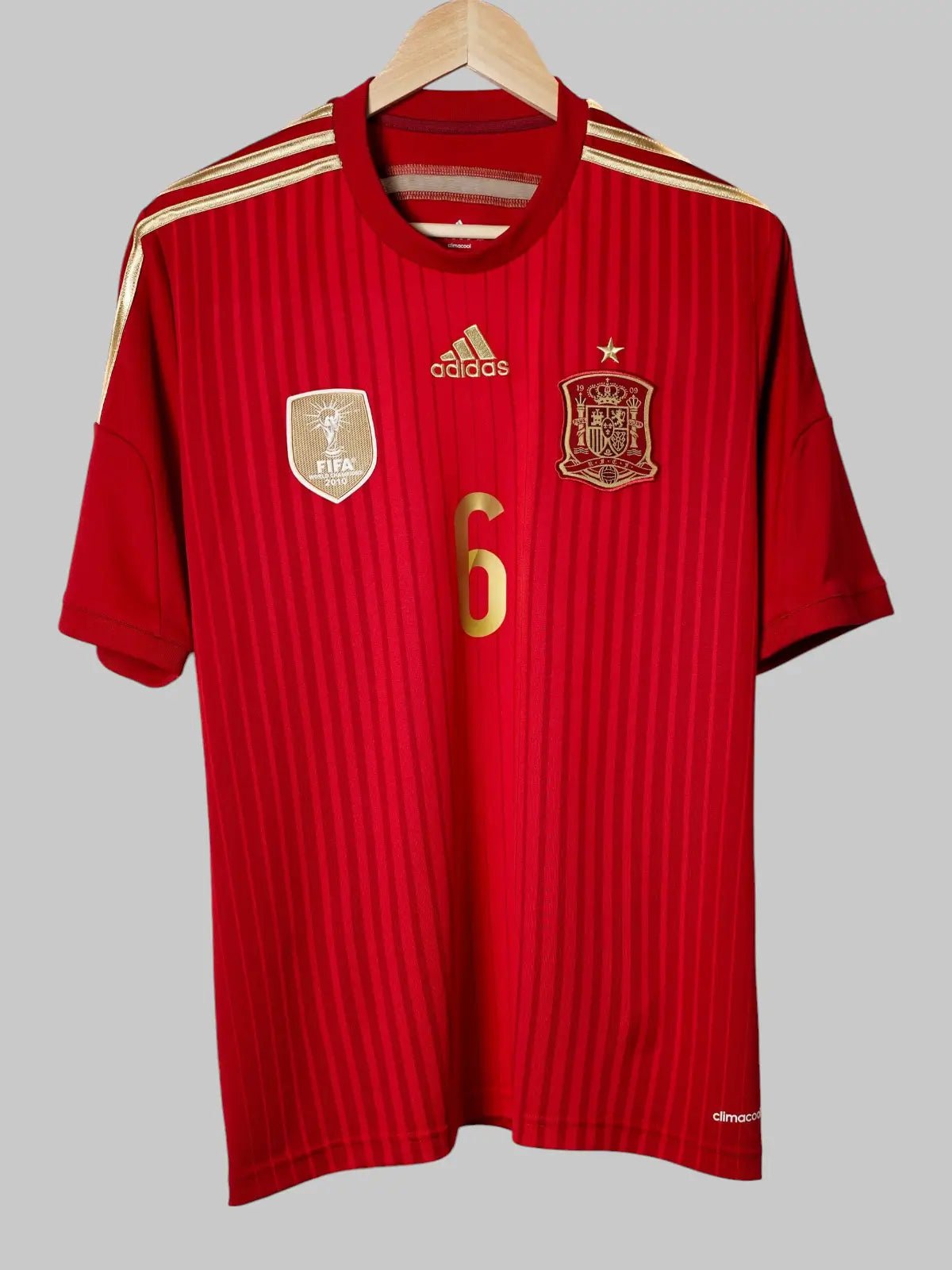 Spain Home Shirt 2014/15 A.Iniesta 6 (M)