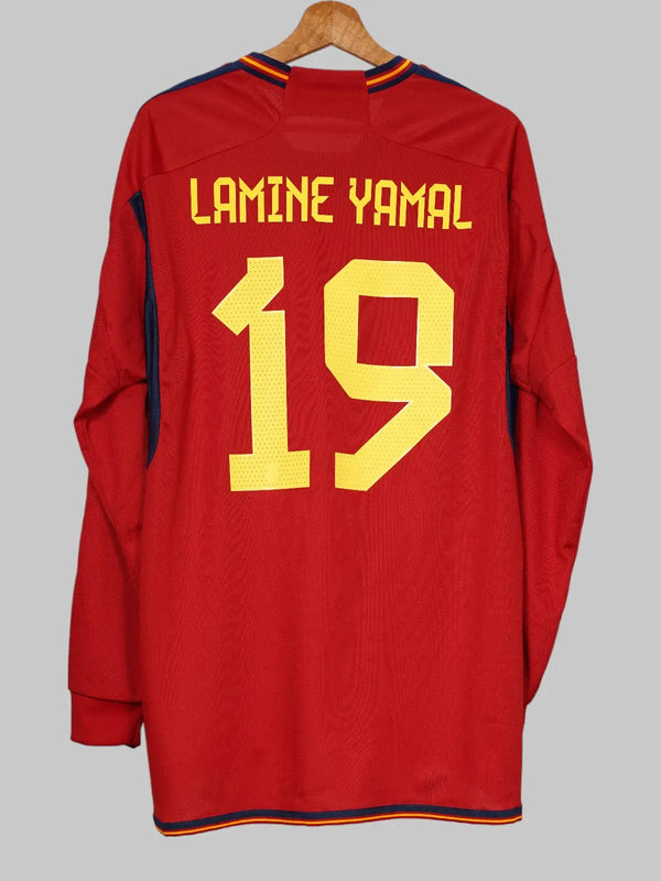 Spain Home Shirt 2022/23 L/S Lamine Yamal 19 (XL)