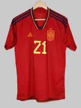 Spain Home Shirt 2022/23 Pedri 21 (L)