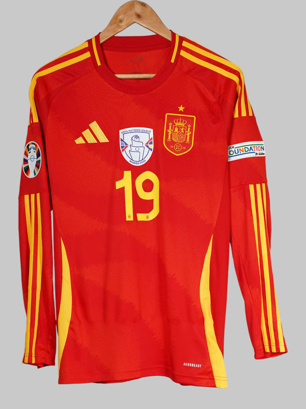Spain Home Shirt L/S 2024/25 Lamine Yamal 19 (M)