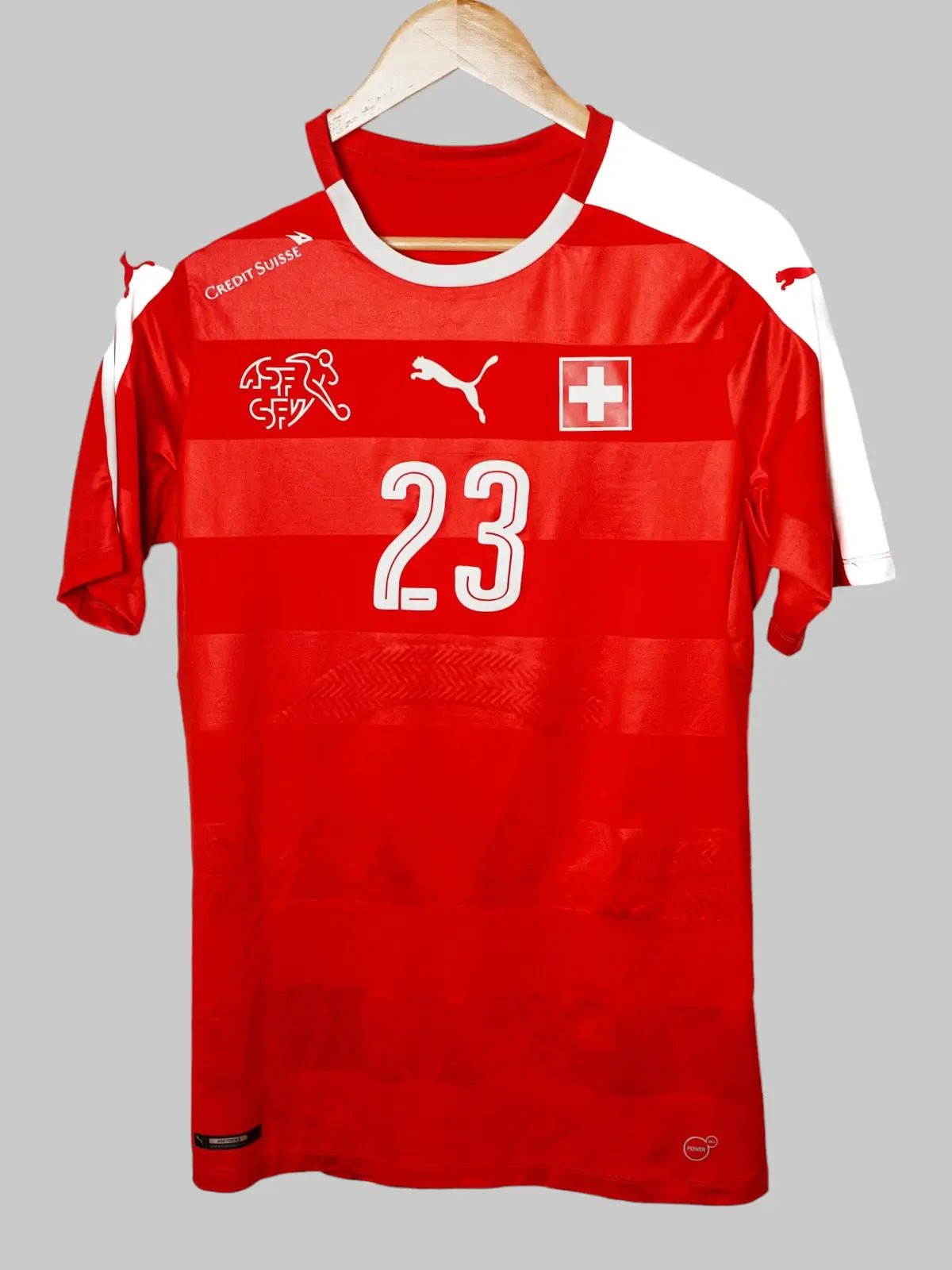 スイス代表 ユニフォーム 23番 SHAQIRI 2016/17 Switzerland Shaqiri #23 Home Shirt Player Issue (L) Puma