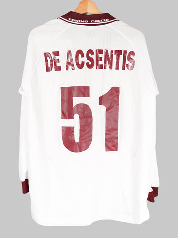 Torino Away Shirt L/S 2000/1 De Acsentis 51 Match Worn (L)