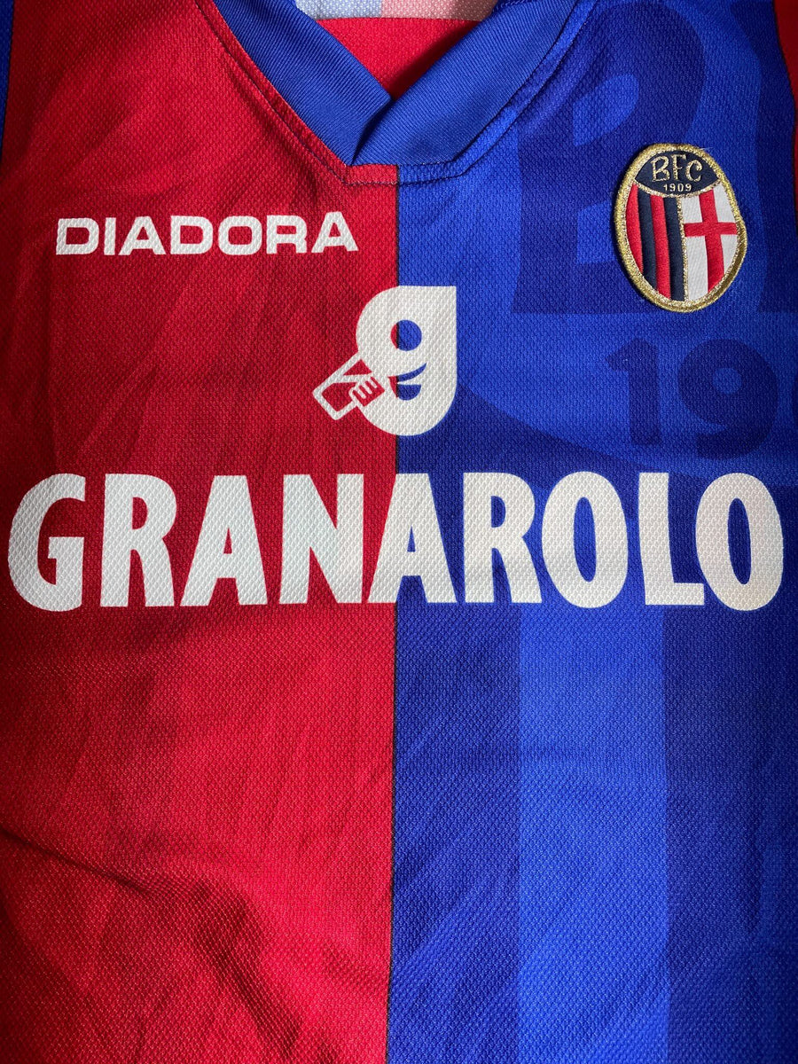 1997/98 Bologna FC Baggio #10 Home Shirt L/S (XL)