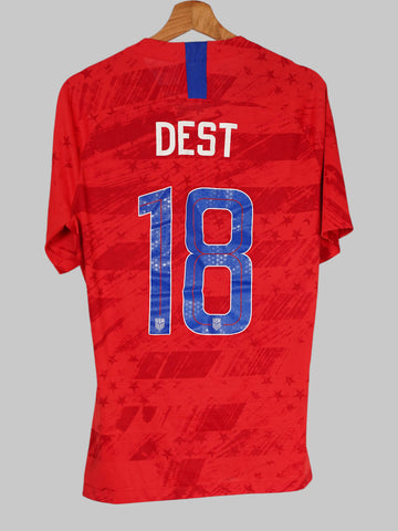 USA Away Shirt 2019/20 Dest 18 Match Worn/Issued (L)