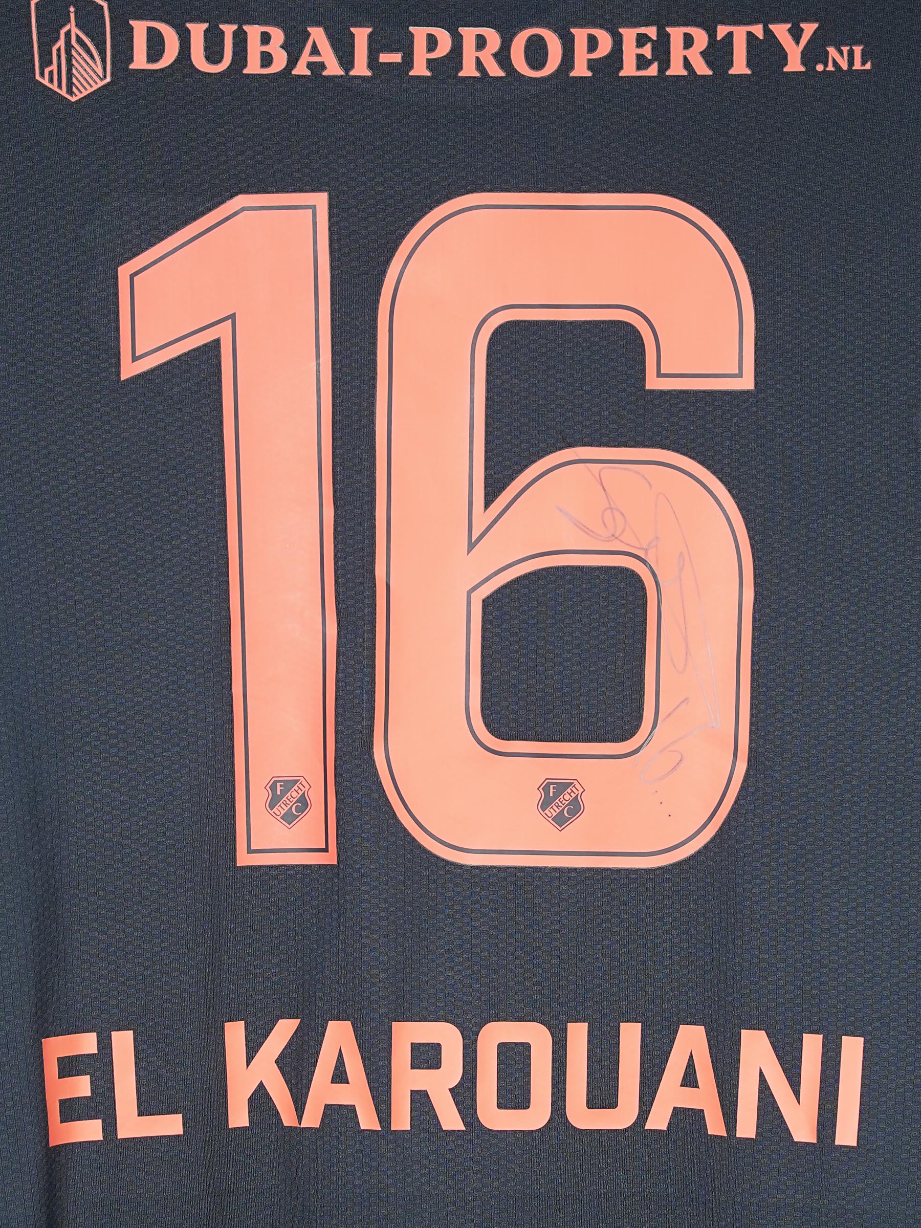 Utrecht Away Shirt 2024/25 Signed & Match Worn El Karouani 16 (M)