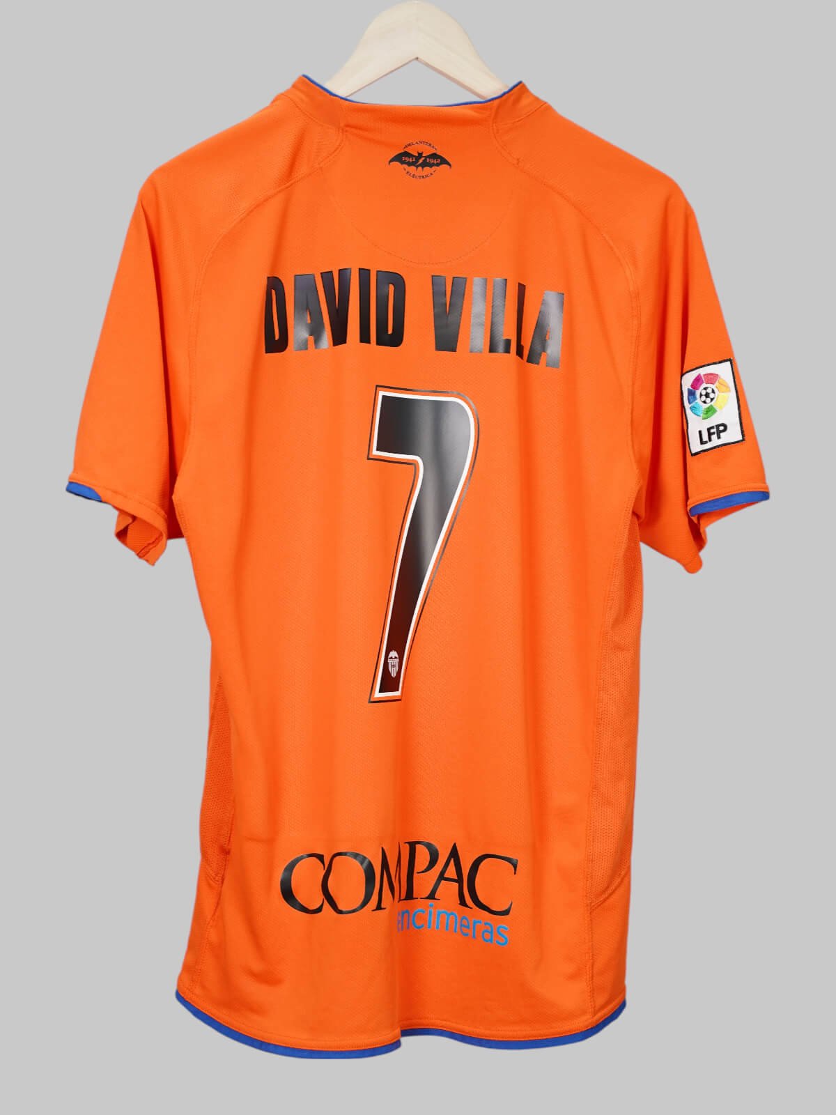 Valencia Away Shirt 2007/8 David Villa 7 (L)