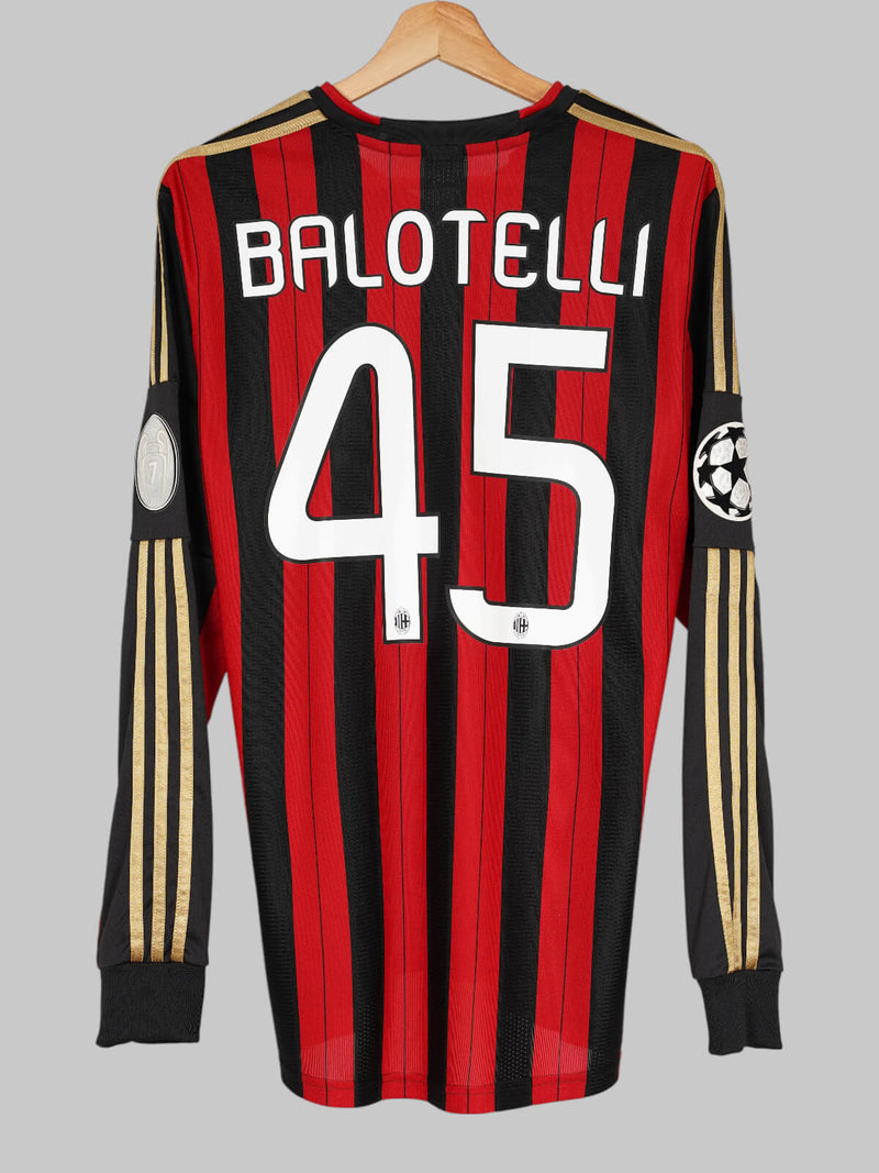 AC Milan Home Shirt L/S 2013/14 Balotelli #45 (M)