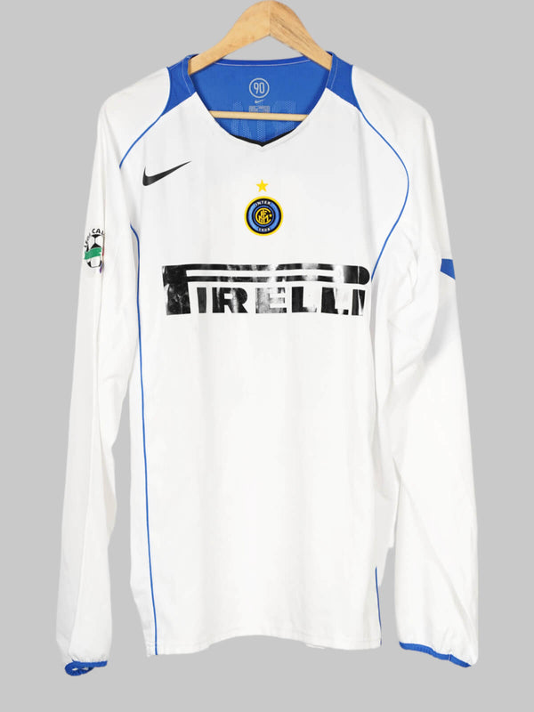 2004/05 Inter Milan Adriano #10 Away Shirt L/S Signed (L)
