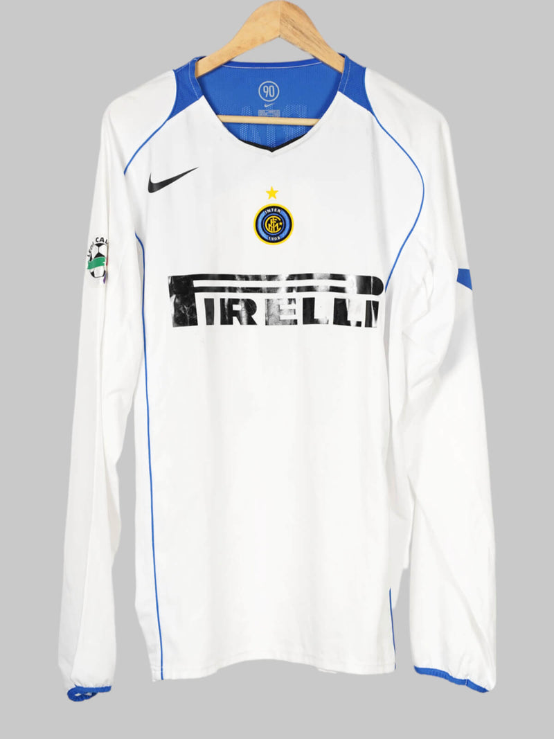 2004/05 Inter Milan Adriano #10 Away Shirt L/S Signed (L)