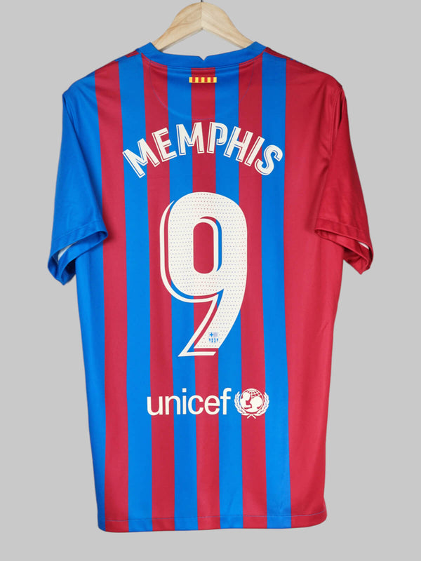 2021/22 Barcelona Memphis #9 Maglia Home (L) Nike