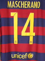 2015/16 Barcelona Home Shirt Mascherano #14 (XL)