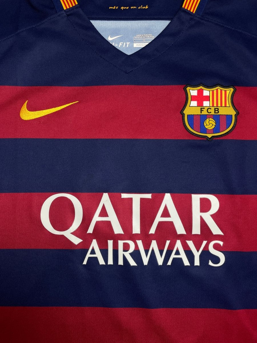 FC Barcelona Home Shirt 2015/16 Suarez #9 - 9/10 - L