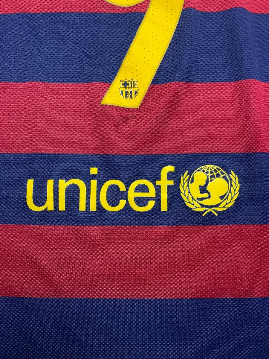 FC Barcelona Home Shirt 2015/16 Suarez #9 - 9/10 - XL