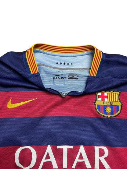 FC Barcelona Home Shirt 2015/16 Suarez #9 - 9/10 - XL