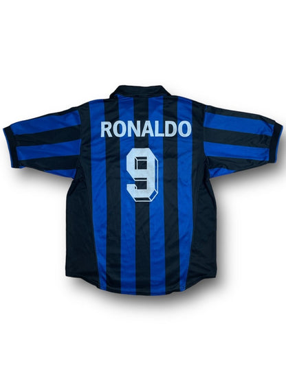 Inter Home Shirt 1998/99 Ronaldo #9 - 7/10 - M