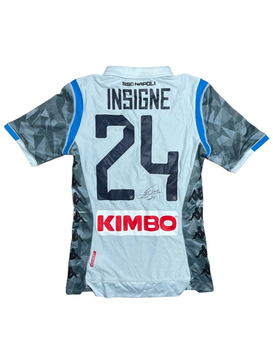 Napoli 2018/19 Match Issued third Shirt & Signed by Insigne #24 - 7/10 - S