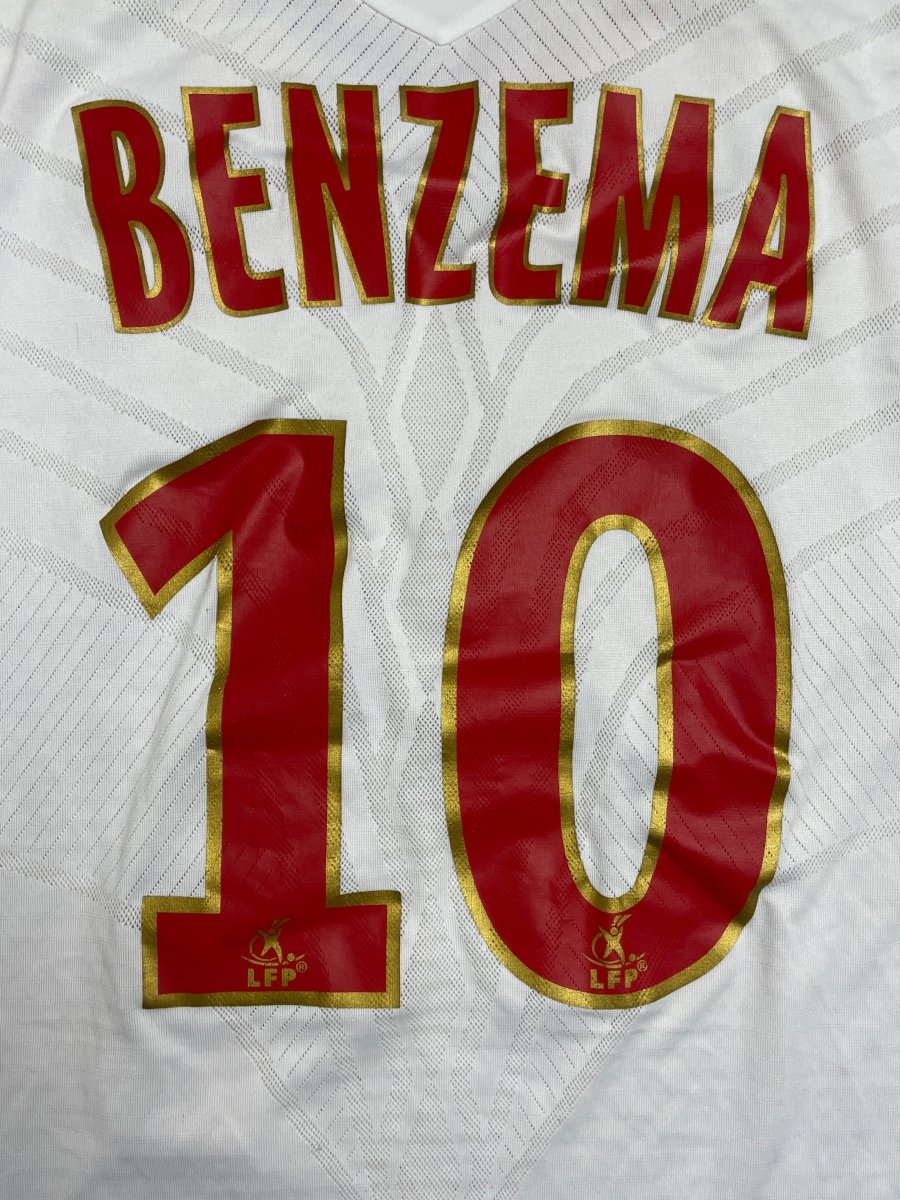 Olympique Lyon home longsleeve shirt 2008/09 Benzema #9 - 8/10 - L