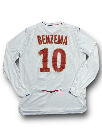 Olympique Lyon home longsleeve shirt 2008/09 Benzema #9 - 8/10 - L